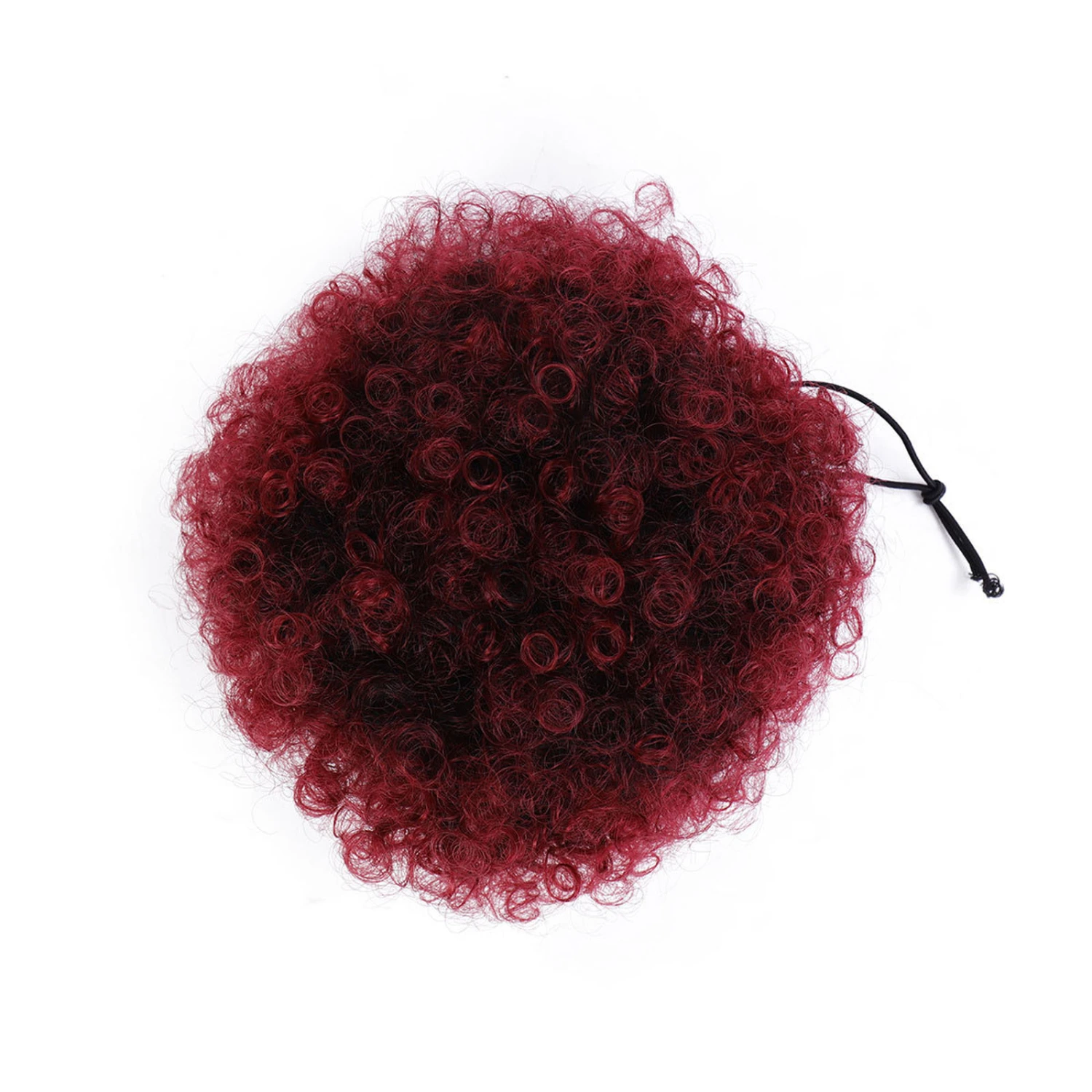 Women Afro Ponytail, Natural Soft Curly Bouncy Drawstring Puff Wig