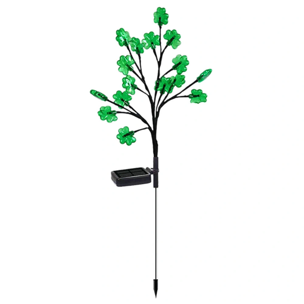 Solar Garden Lights Waterproof Shamrock Branches Stake Lights Lamp