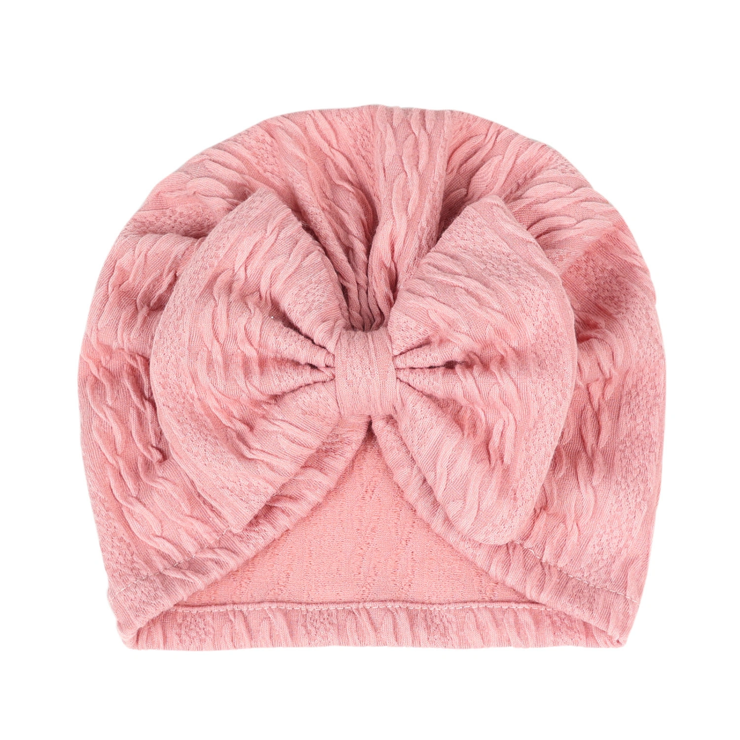 Baby Bonnets Cute Infant Turban Hats Soft Hospital Caps with Bowknot
