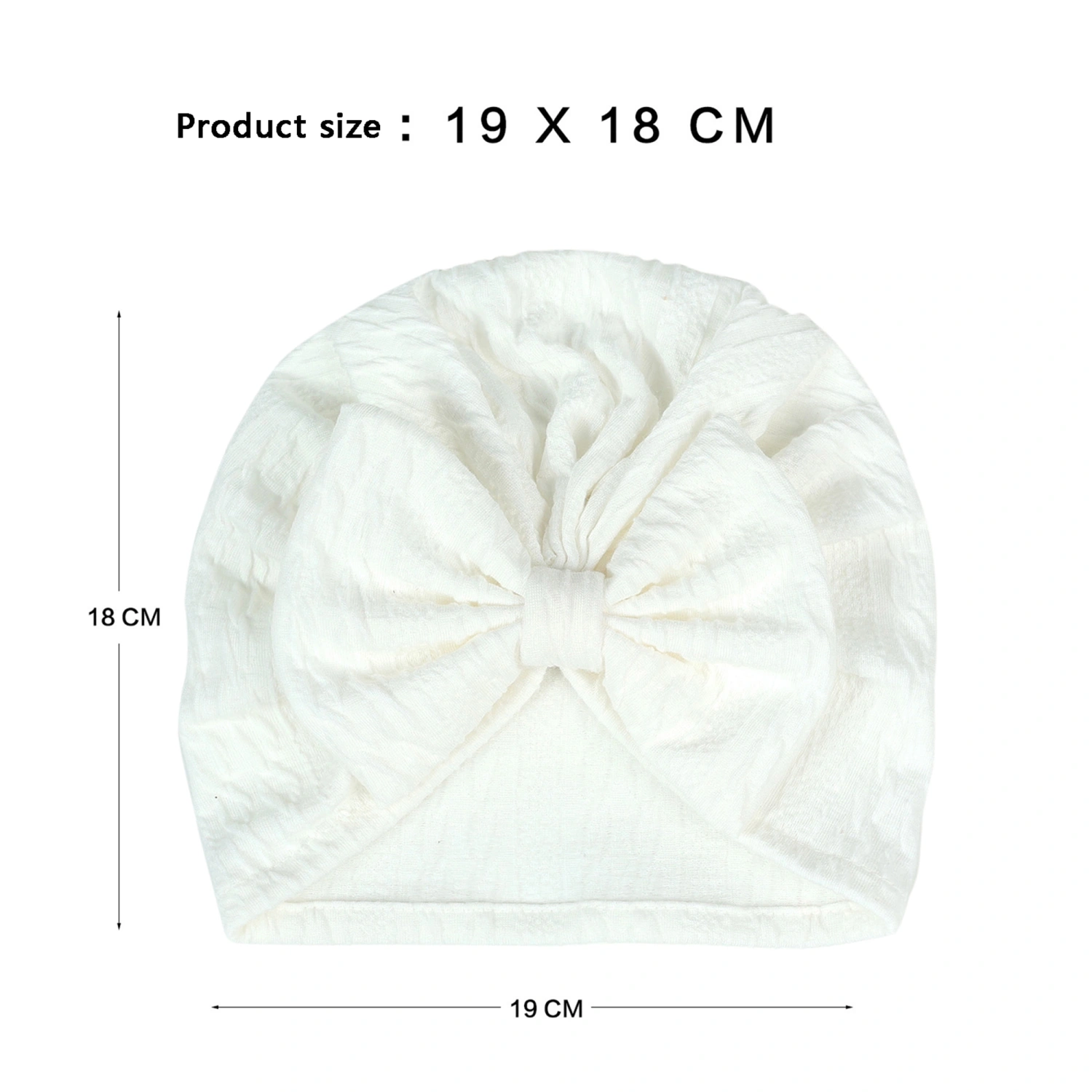 Baby Bonnets Cute Infant Turban Hats Soft Hospital Caps with Bowknot