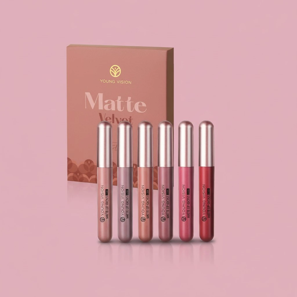 6Pcs Matte Lip Gloss Set Lipstick Long Lasting Matte Lip Stick