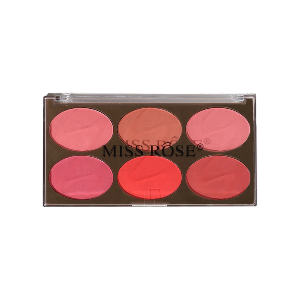 6 Colors Eyeshadow Palette, Natural Finish Matte Blush Palette