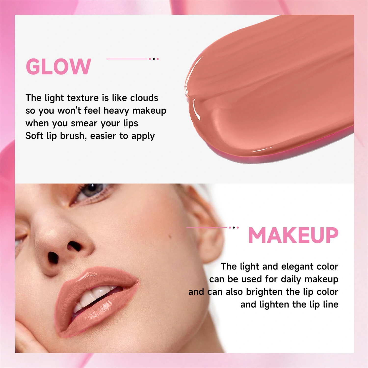 Lip Gloss Set 3 Colors Shiny Liquid Lipsticks Plumping Lip Glaze Set