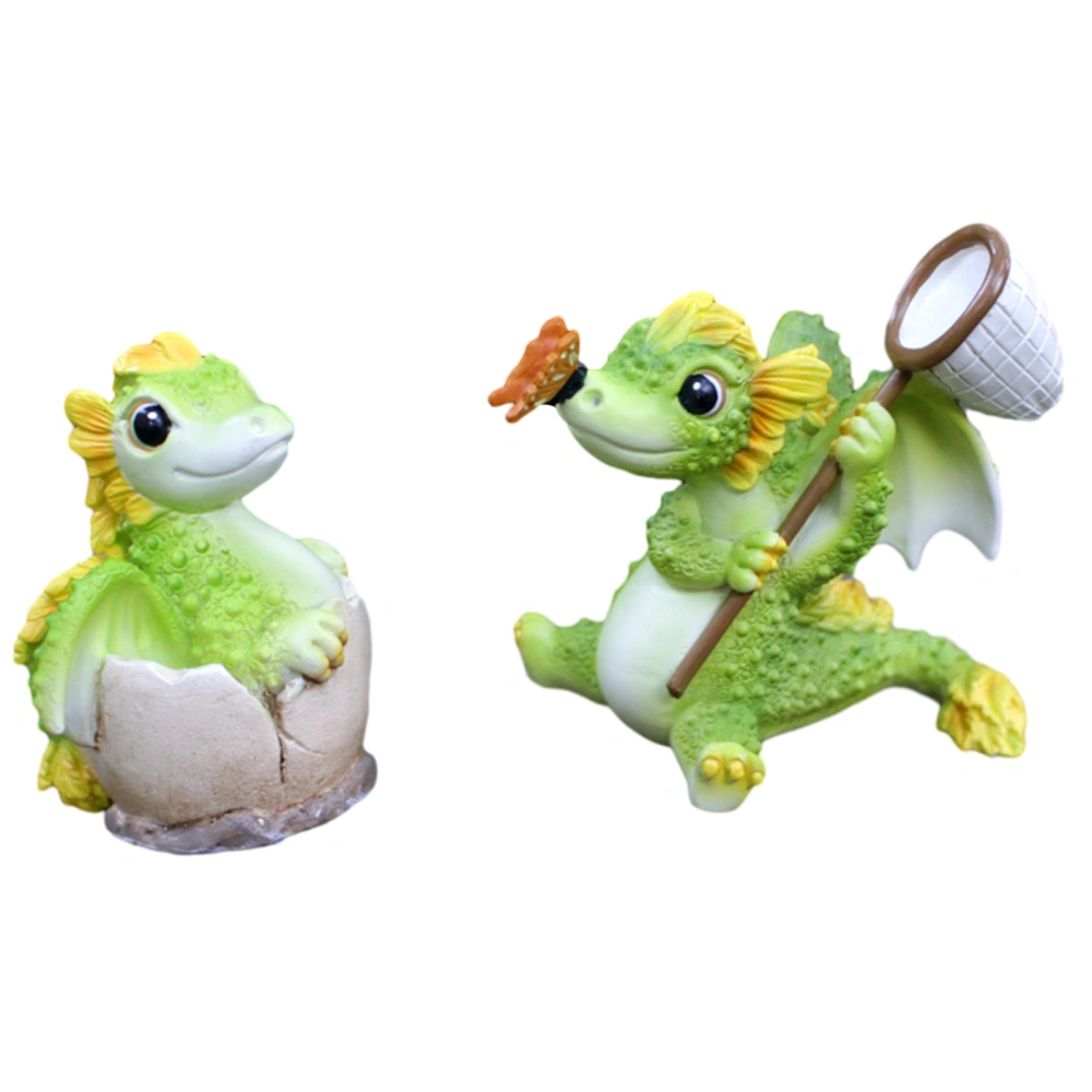 Dragon Statue Figurine Ornament Home Fairy Garden Decoration