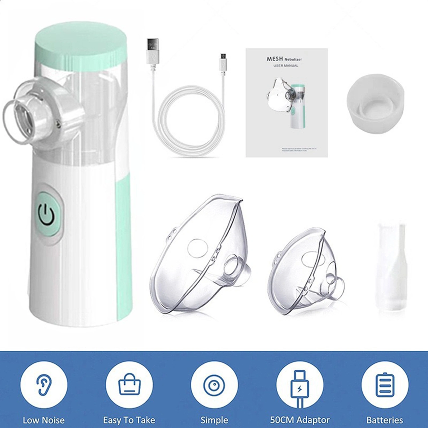 Potrable Nebulizer Auto-Cleaning Handheld Quiet Nebulizer Machine 