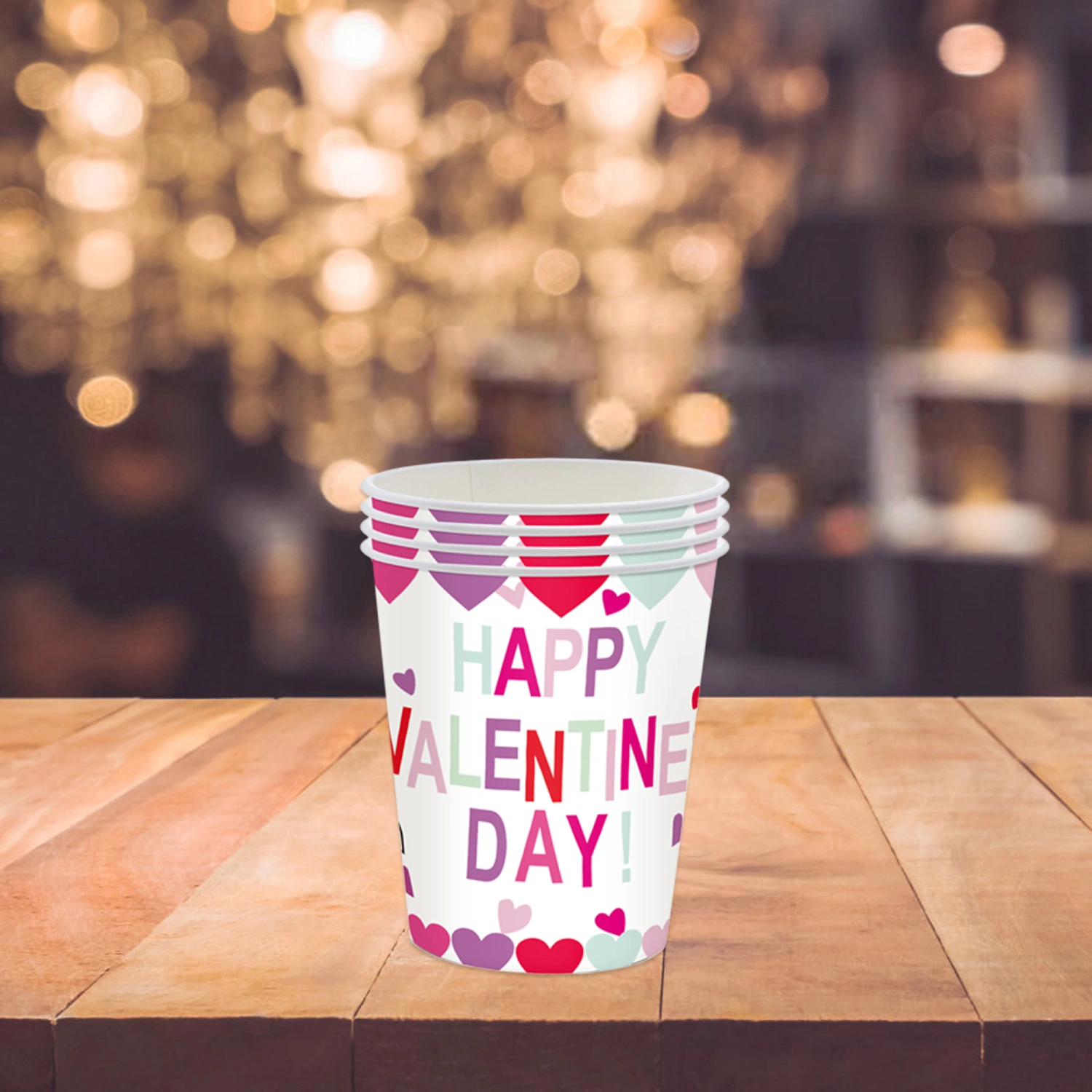 Valentine Paper Plates Tableware Set Include Cups, Napkins, Cutlery