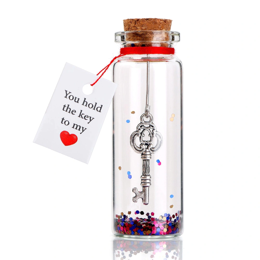 You Hold The Key to My Heart Romantic Wish Jar Message with Bottle