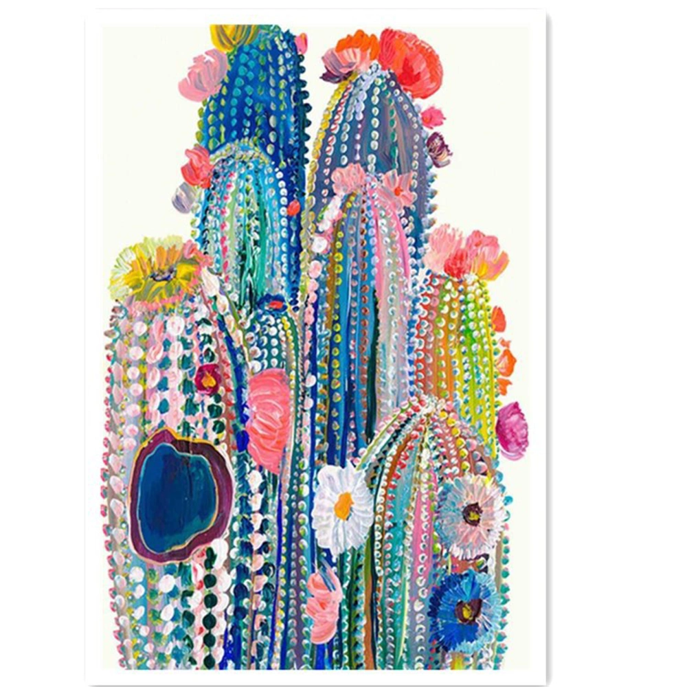 5D Diamond Painting Kits Colorful Cactus DIY Full Round Drill Diamond