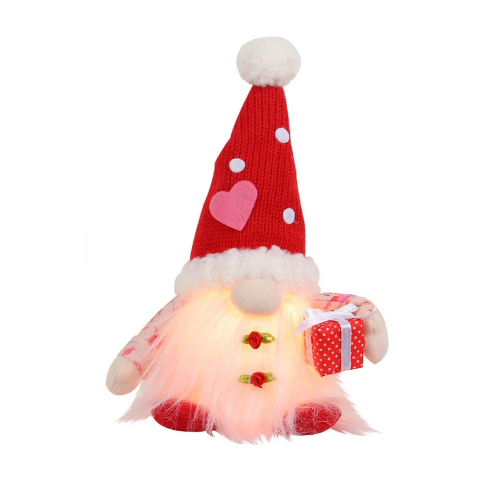 Valentines Day Doll, Lighting Faceless Doll Stuffed Gnome Home Decor