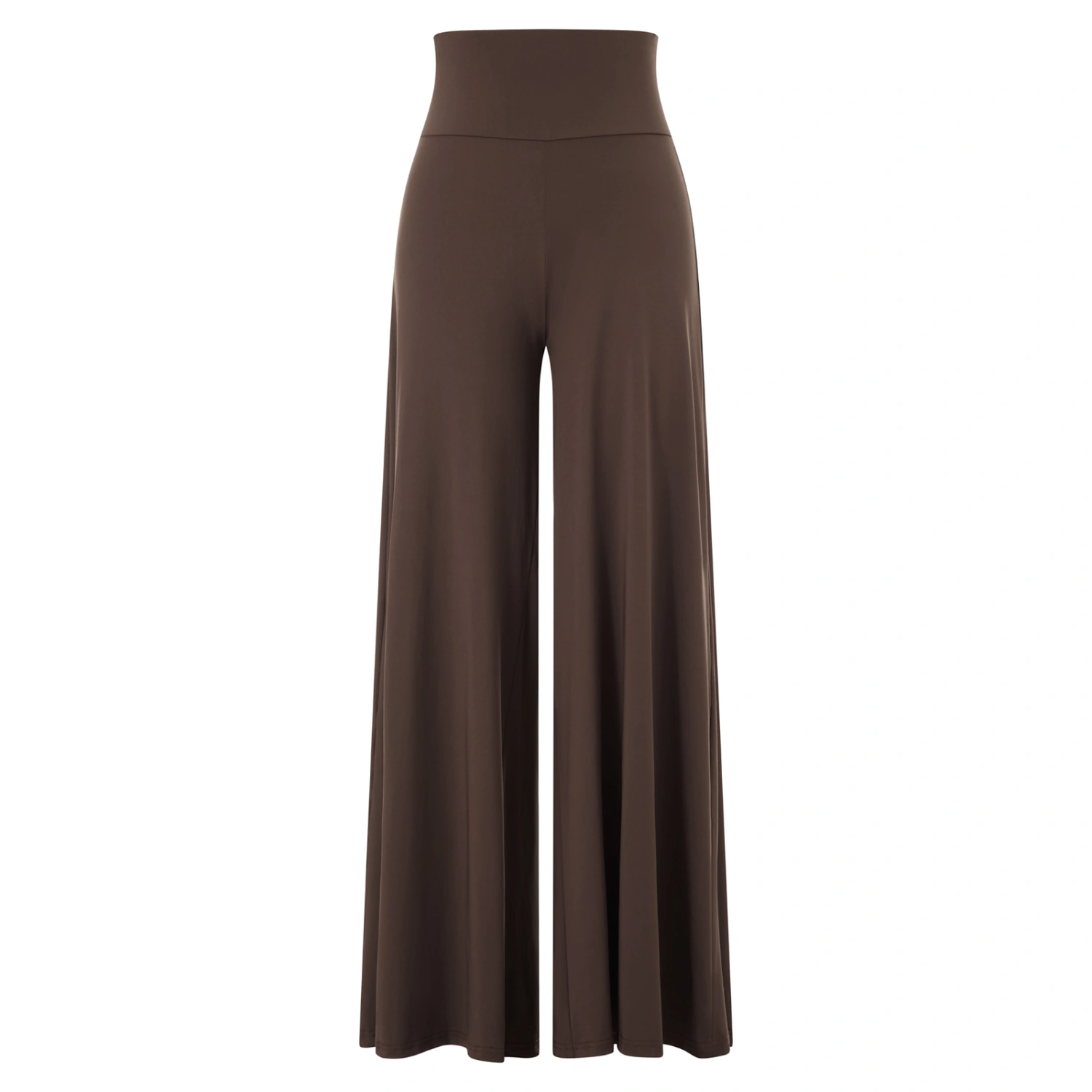 Women Wide-Leg Pants Solid Color High Waist Loose Trousers Bottoms