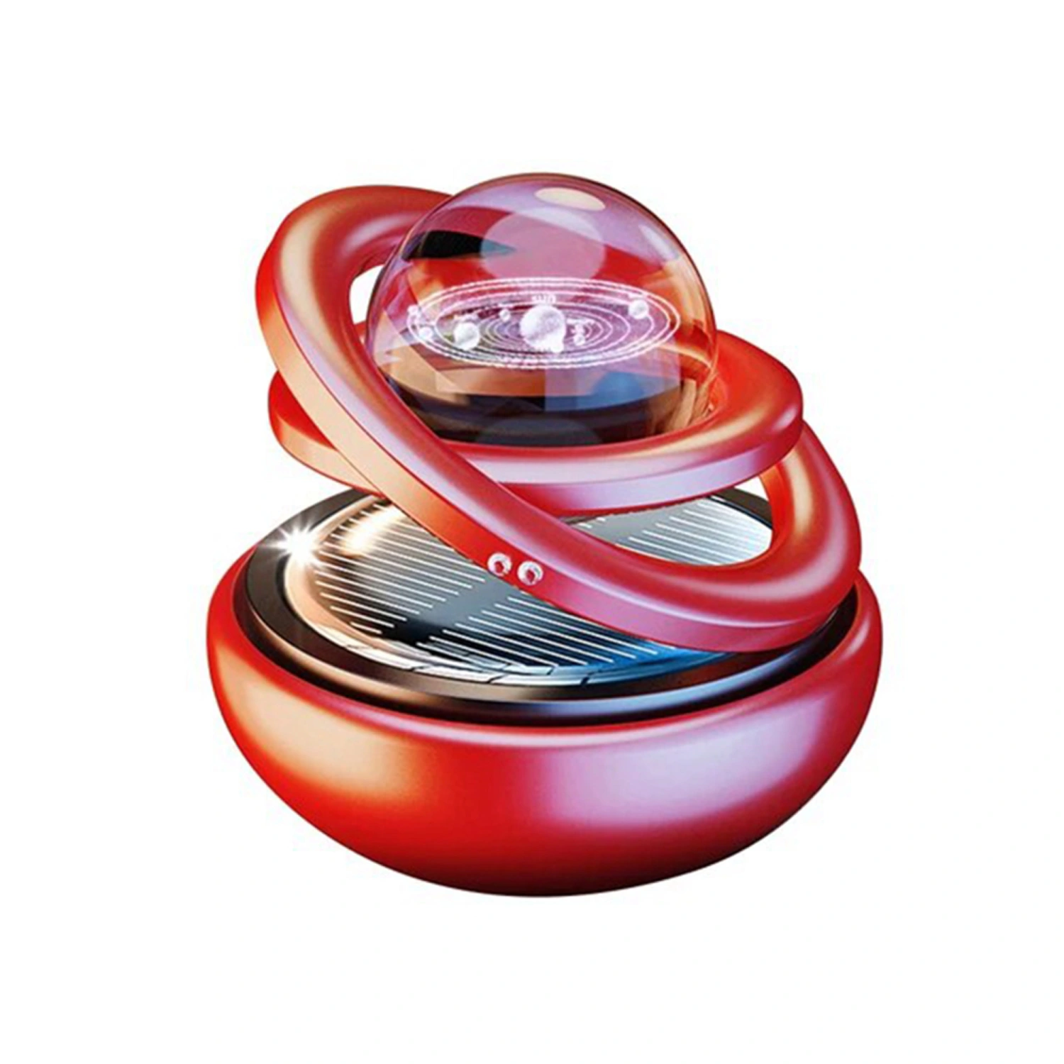 Car Air Freshener Solar Rotating Aromatherapy Essential Oil Diffuser 