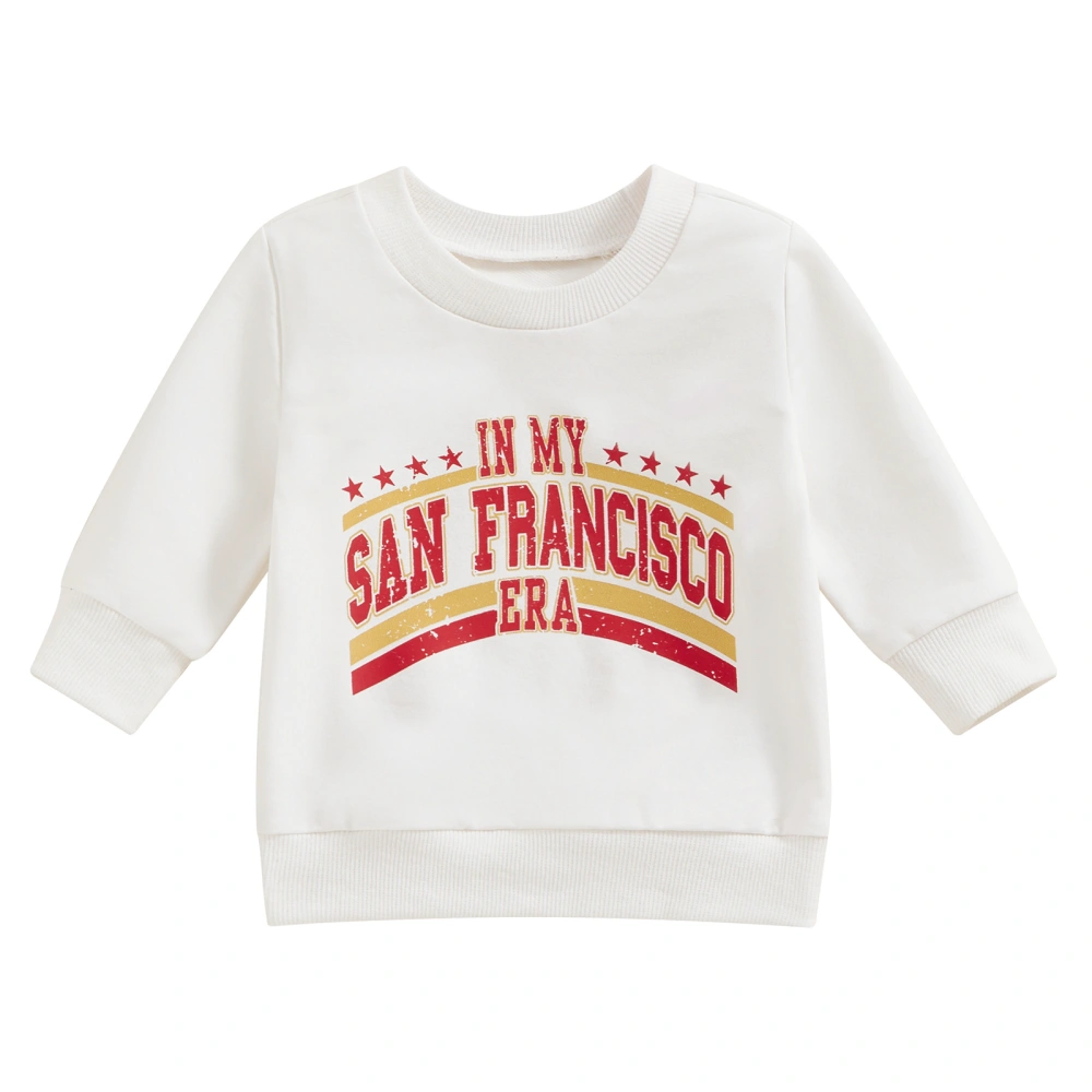 Girl Fall Sweatshirt Star&Letter Long Sleeve Round Neck Pullover 