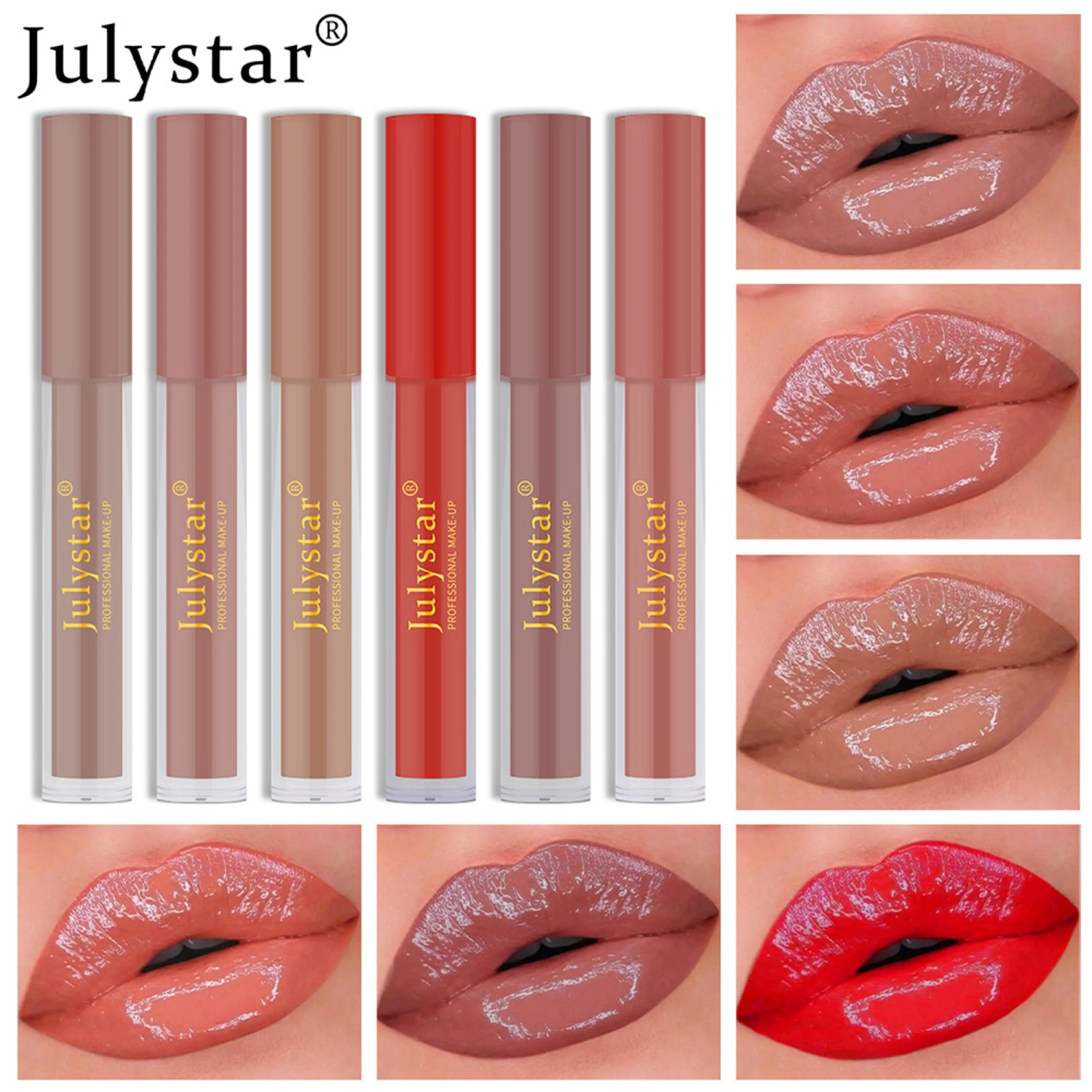 Women's Long-Lasting Non-Fading Hydrating Shiny Lip Gloss for Daily 