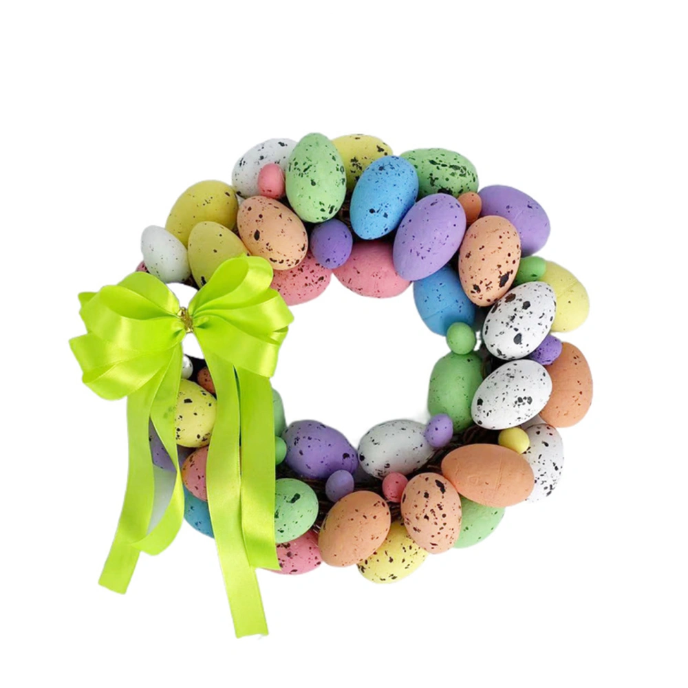 Easter Egg Wreath for Front Door Artificial Wreath for Outdoor Porch