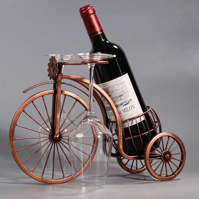 European Retro Tricycle Wine Rack Ornaments