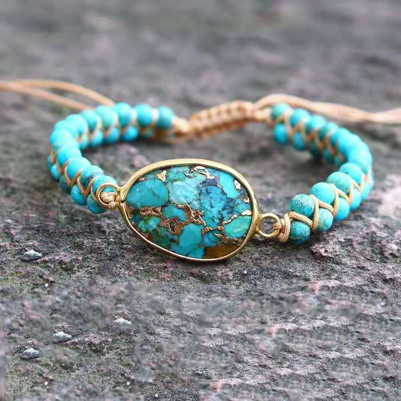 Ethnic Lake Blue Turquoise Accessories Bracelet