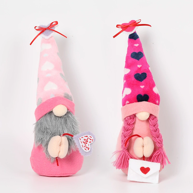 Valentine's Day Decoration Faceless Doll Love Hat Plush Doll