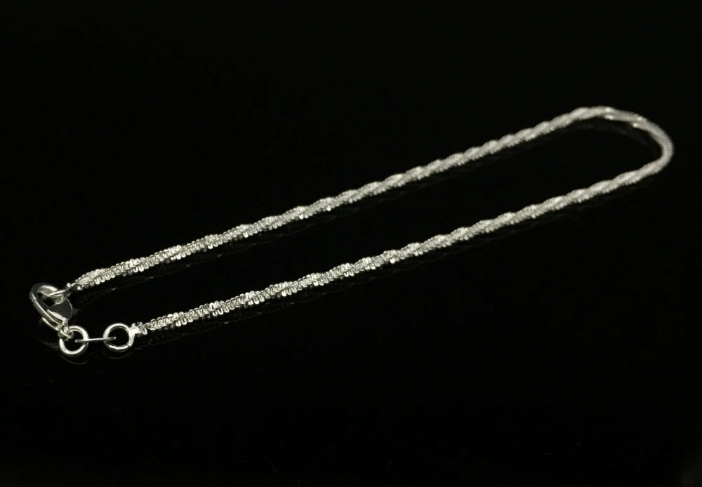 Small Hemp Rope Silver-plated Bracelet Anklet