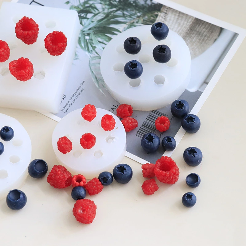 Porous Raspberry Blueberry Fruit Decoration Diy Silicone Mold