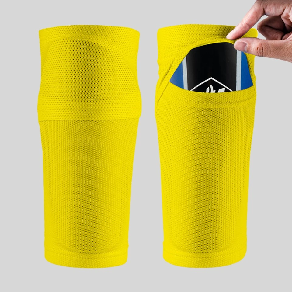 Double-layer Breathable Mesh Football Shin Guard Socks