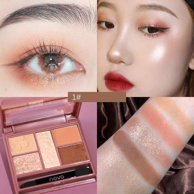 Pattern Carving Five-color Eyeshadow Palette Fine Powder
