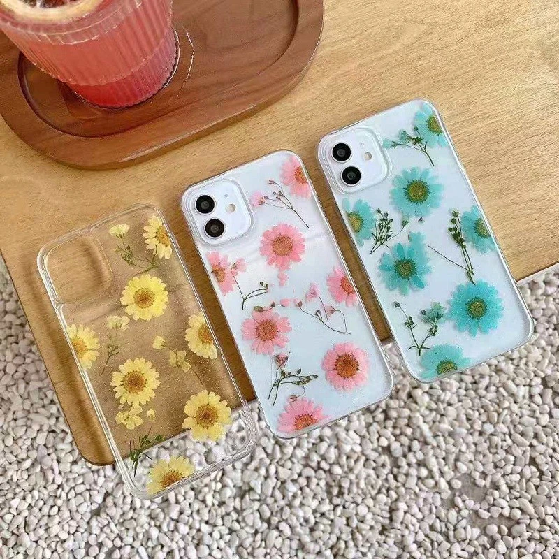 Epoxy Daisy Immortal Flower IPhone13Pro Mobile Phone Case Suitable