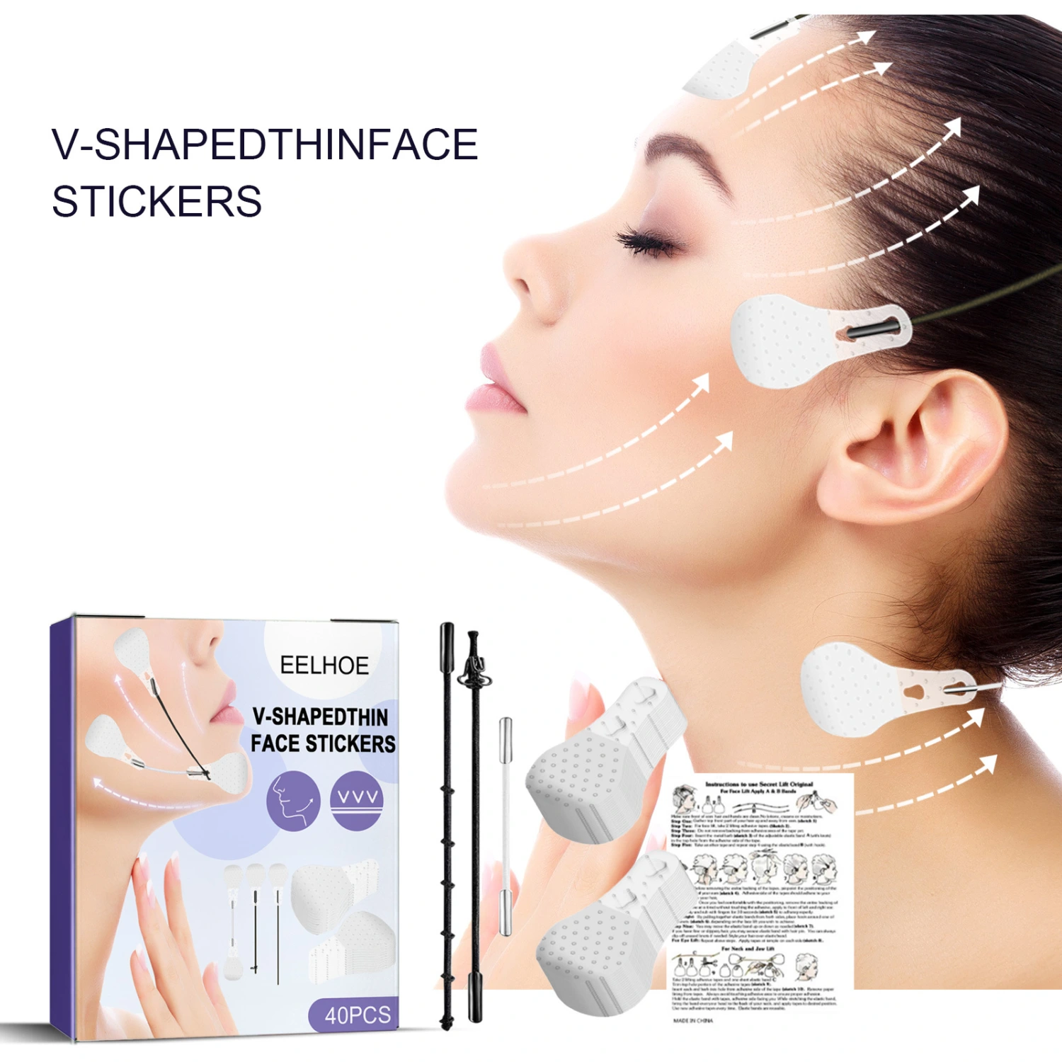 Facial Invisible Lifting Patch Shaping And Firming The Face