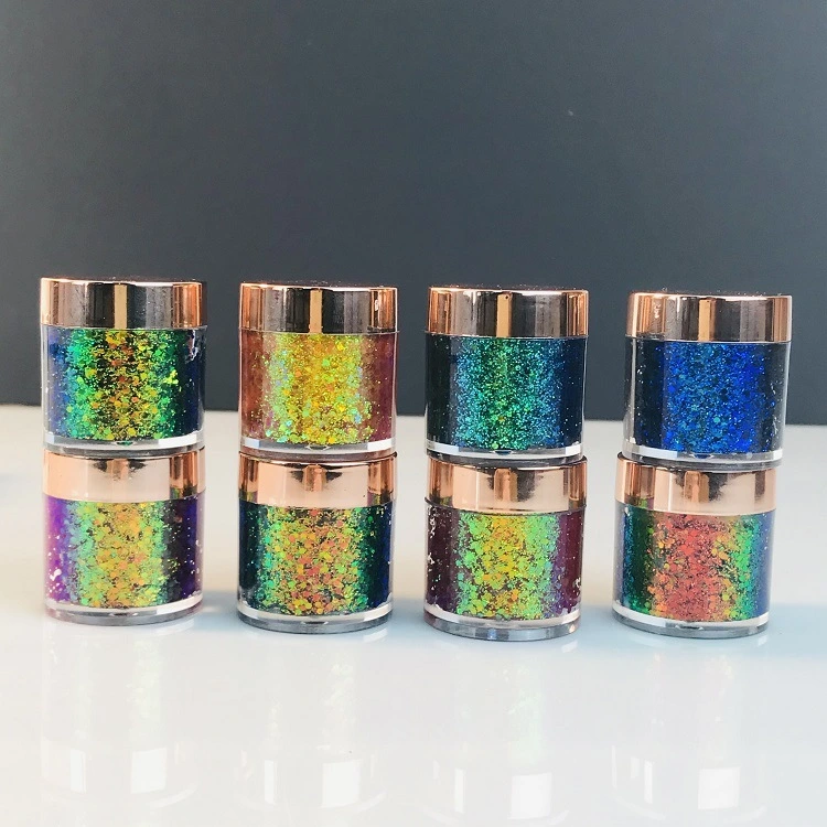 Chameleon 8 Colors Gold Leaf Sequins Gel Eye Shadow