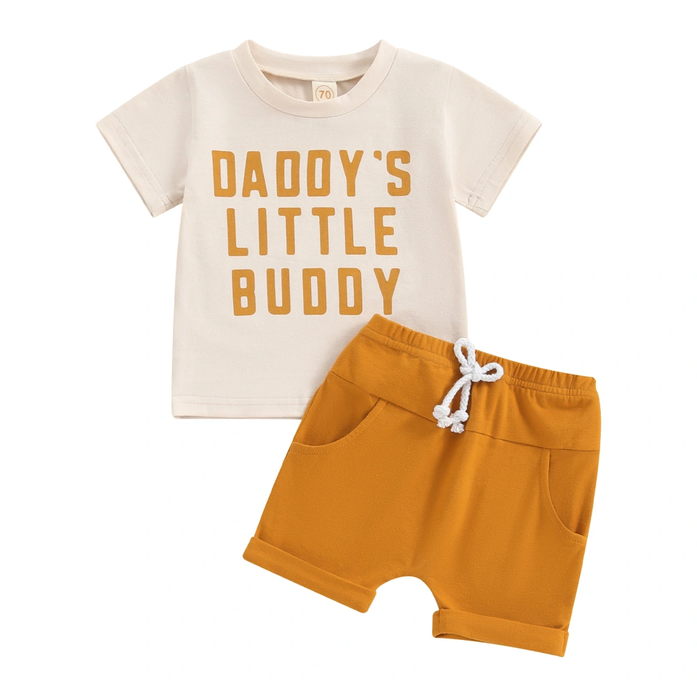 Baby Boy Shorts Sets Short Sleeve Letter Print T-Shirt + Shorts