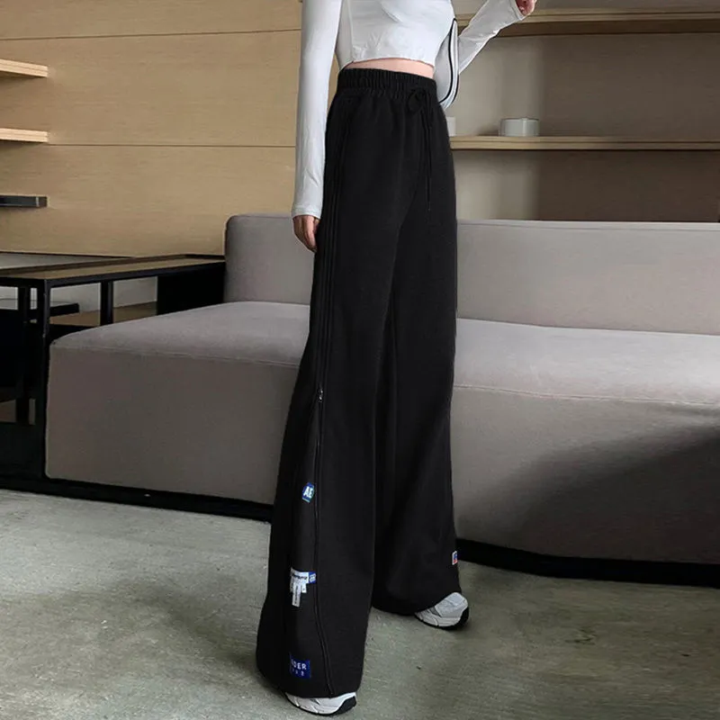 Women's Drapey High Waist Long Mopping Pants