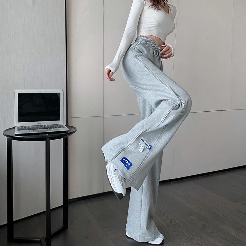 Women's Drapey High Waist Long Mopping Pants