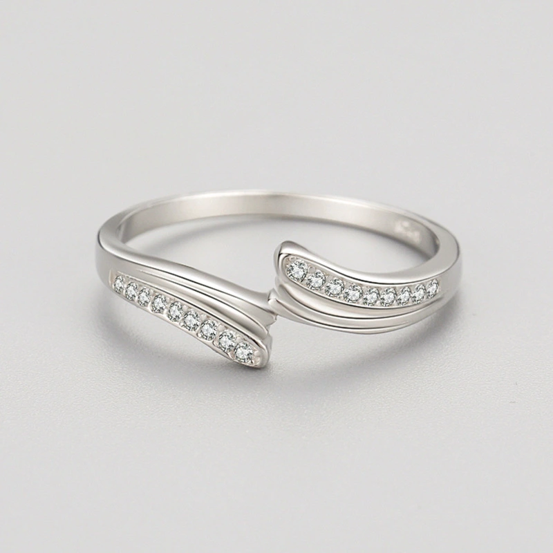 S925 Sterling Silver Geometric Asymmetric Ring