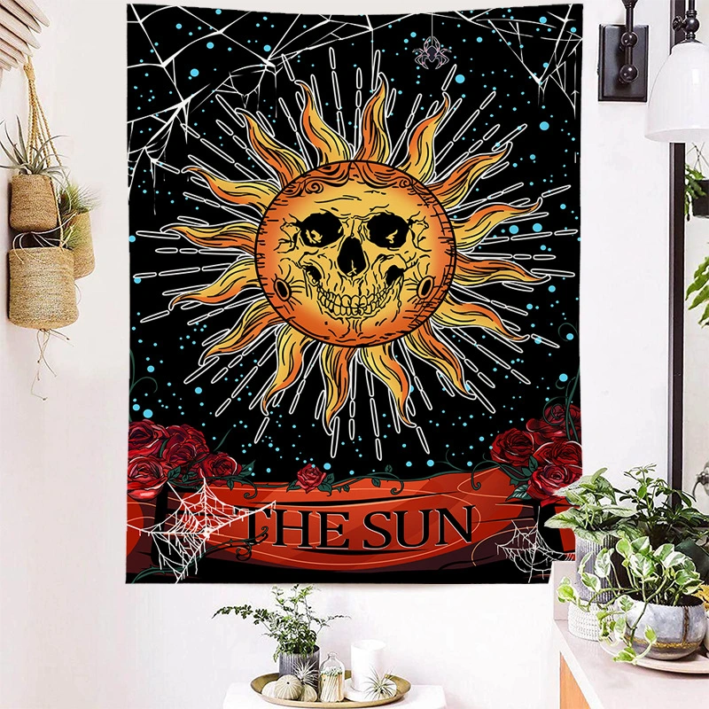 Funny Sun Bedroom Home Tapestry Background Fabric