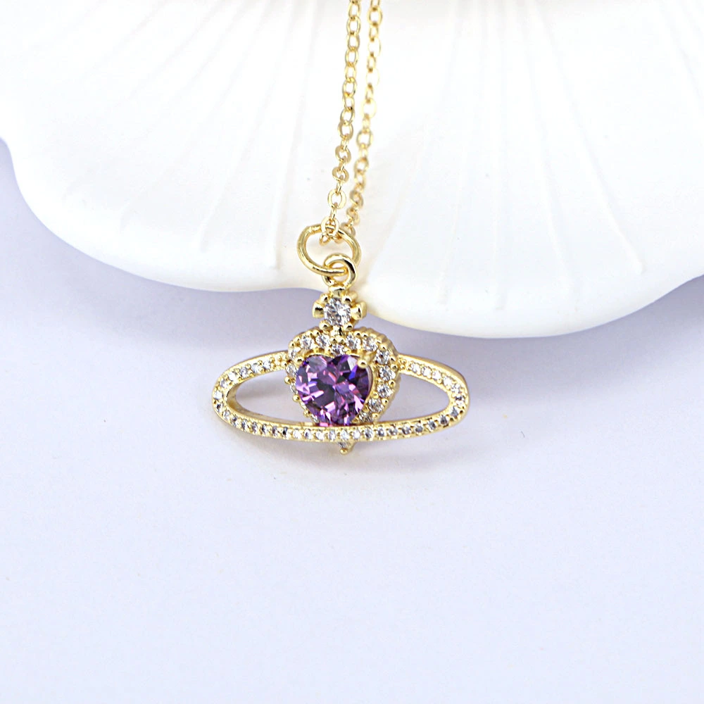 Ladies Fashion Personality Zircon Love Necklace Women