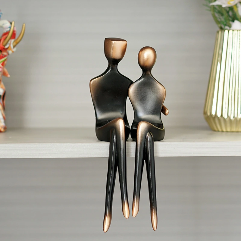 Creative Abstract Couple Character Art Sculptured Ornaments