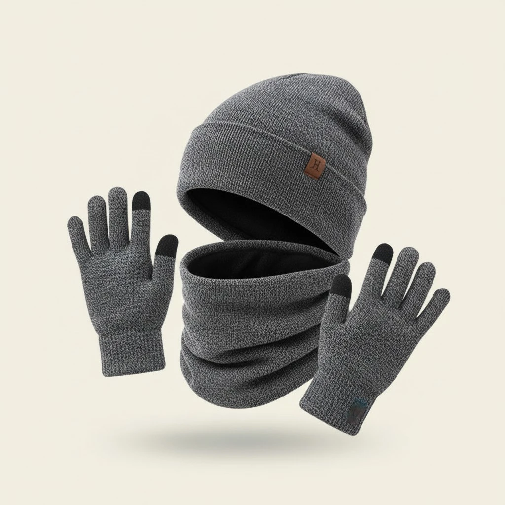 Three Piece Hat Plus Velvet Warmth