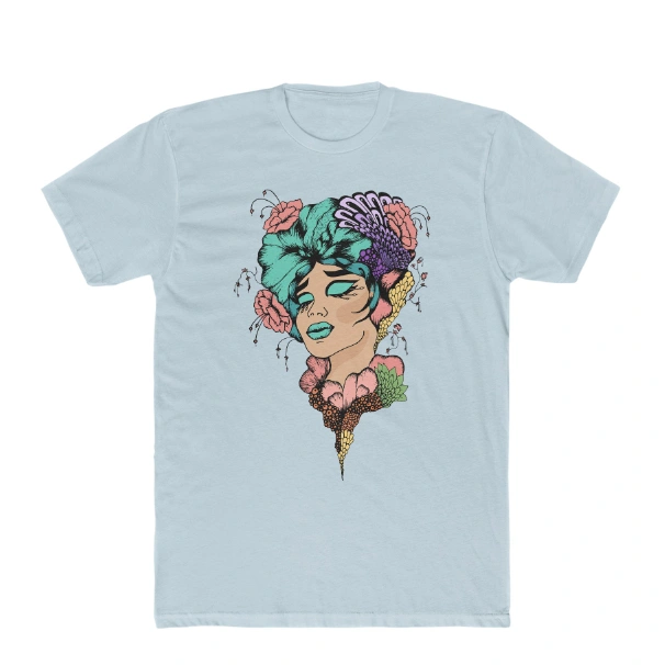 Digital Printing Casual Round Neck T-shirt