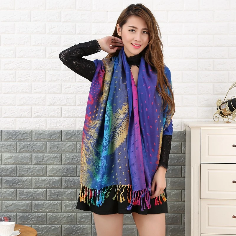 Travel Shawl Autumn And Winter Fringed Cotton Thermal Scarf