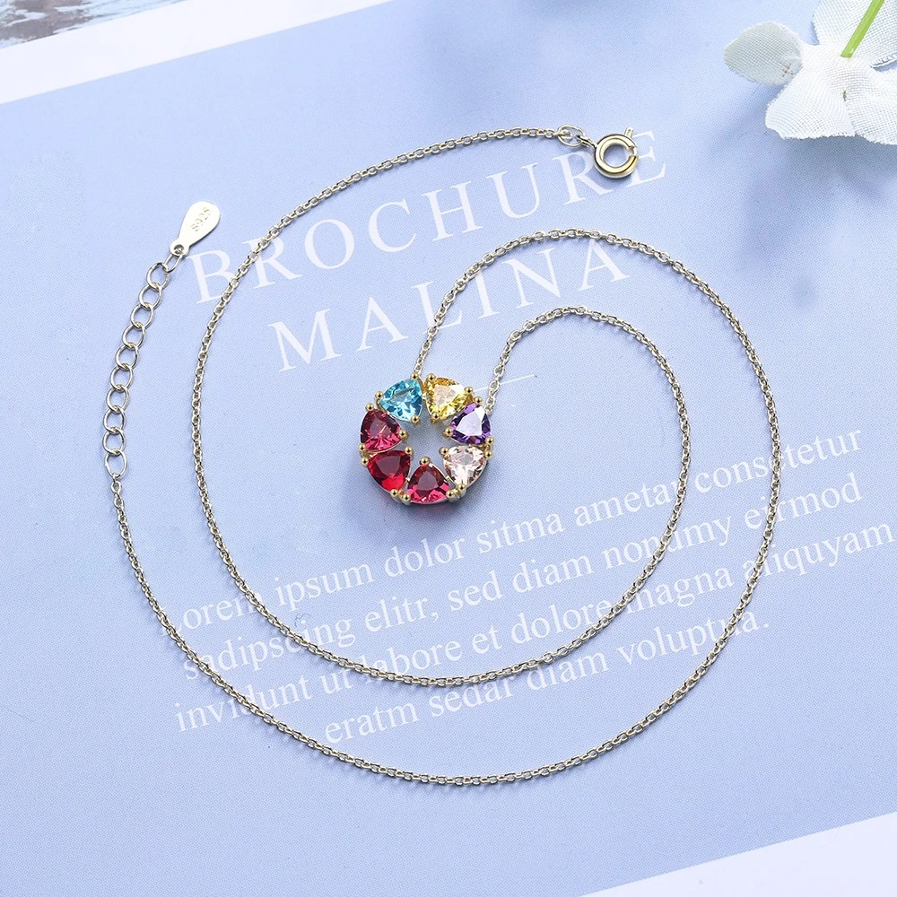 Colorful Diamond Personality Short Clavicle Chain
