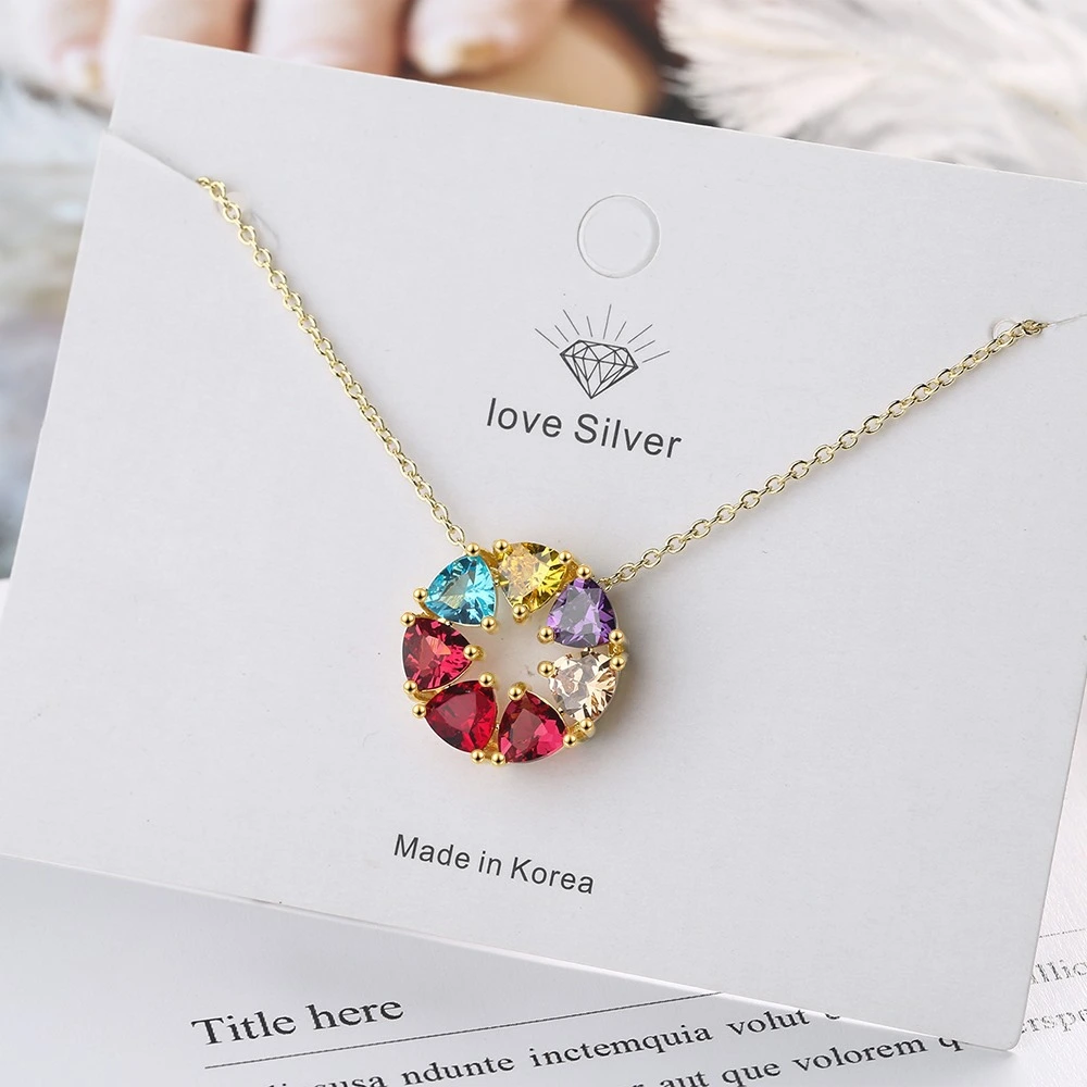 Colorful Diamond Personality Short Clavicle Chain