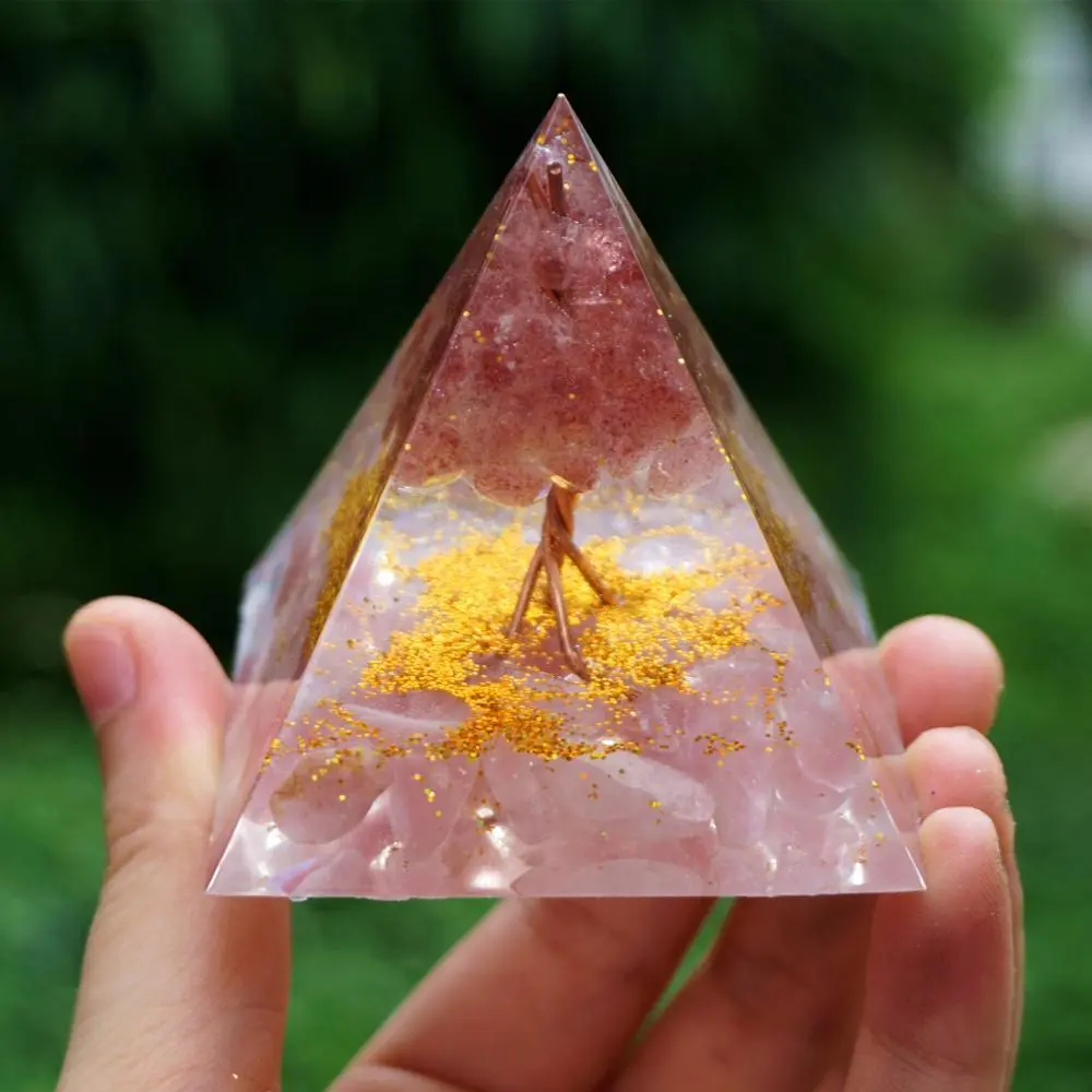 Crystal Ball Chakra Pyramid Epoxy Resin