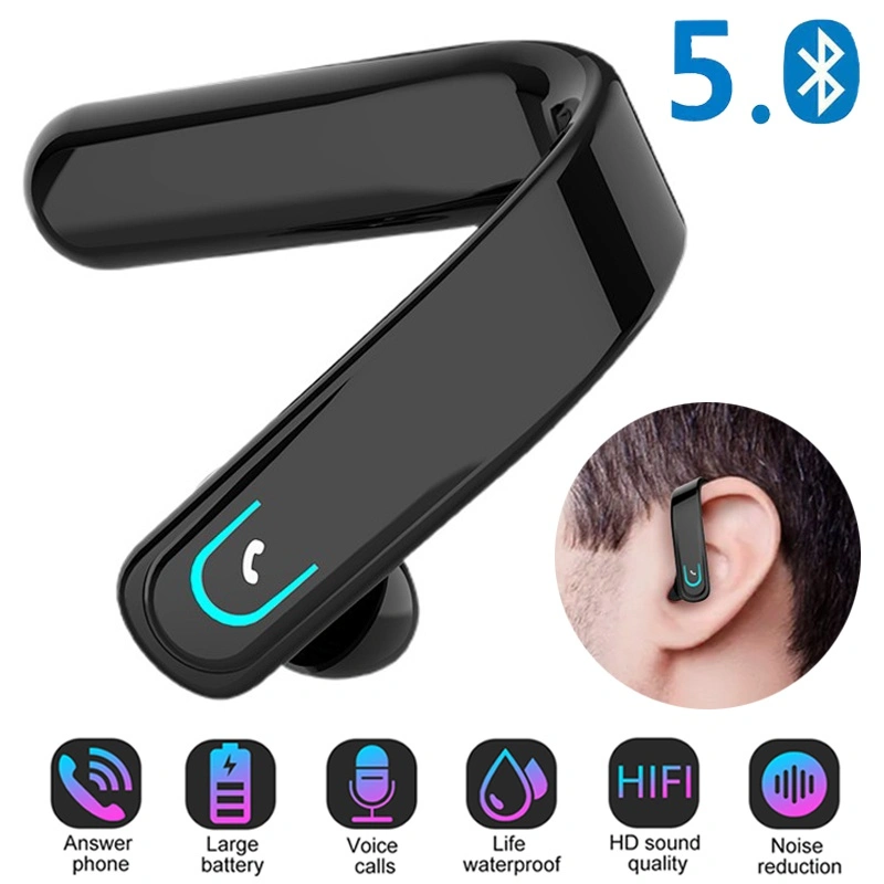 Newest IP67 Wireless Bluetooth Earphone Waterproof Sport Earhook Headset Stereo Noise Reduction Headphone In Ear Earbuds with Microphone for Smartphone