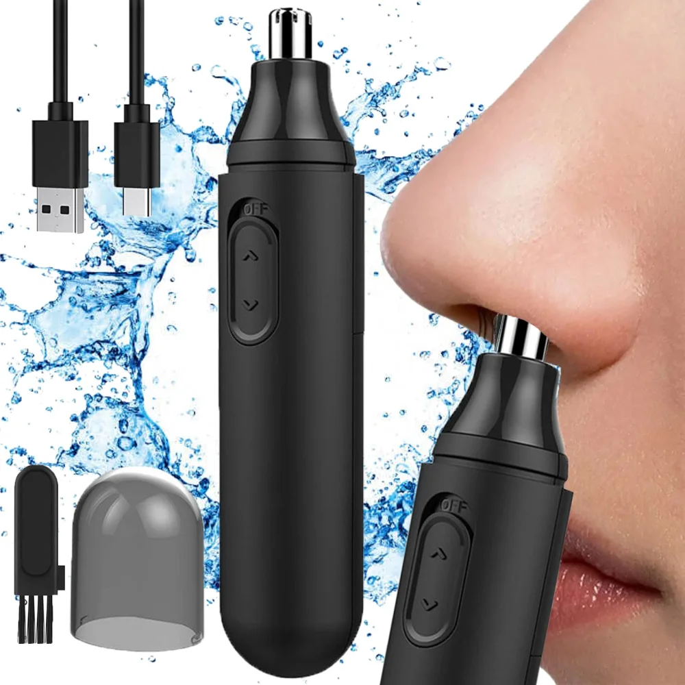 Nose Hair Trimmer, Nose Hair Trimmer, Ear Hair Trimmer, 2-in-1 Professional Nose Trimmer - Painless Men's and Women's Nose Hair Remover, with USB Charging Function