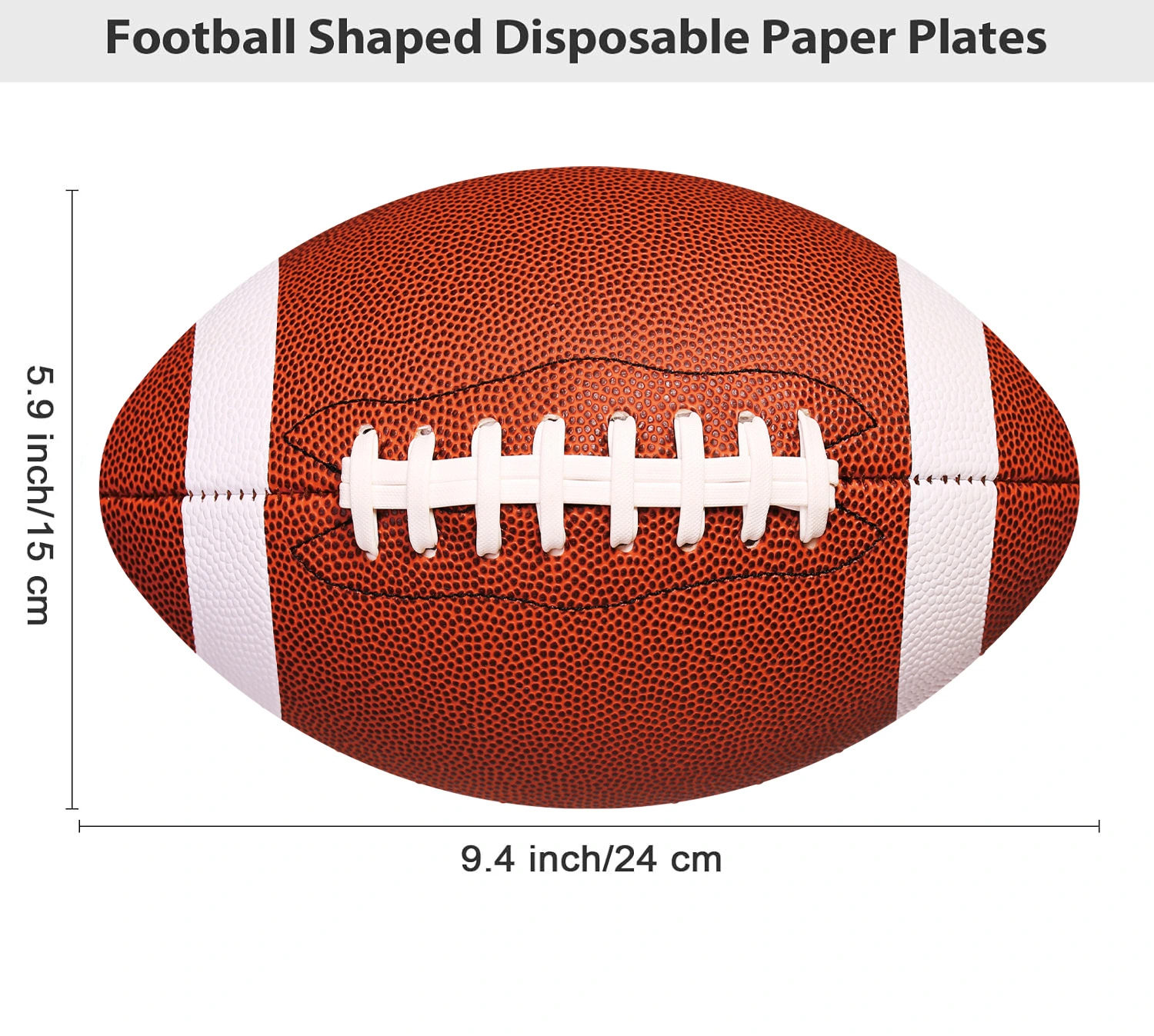 Football Serving Trays | 10 Pcs Plastic Football Snack Trays | Game Day Football Serveware | Tailgate Party Serving Platter | Football Party Decorations | Reusable Big Game Chip Trays,S