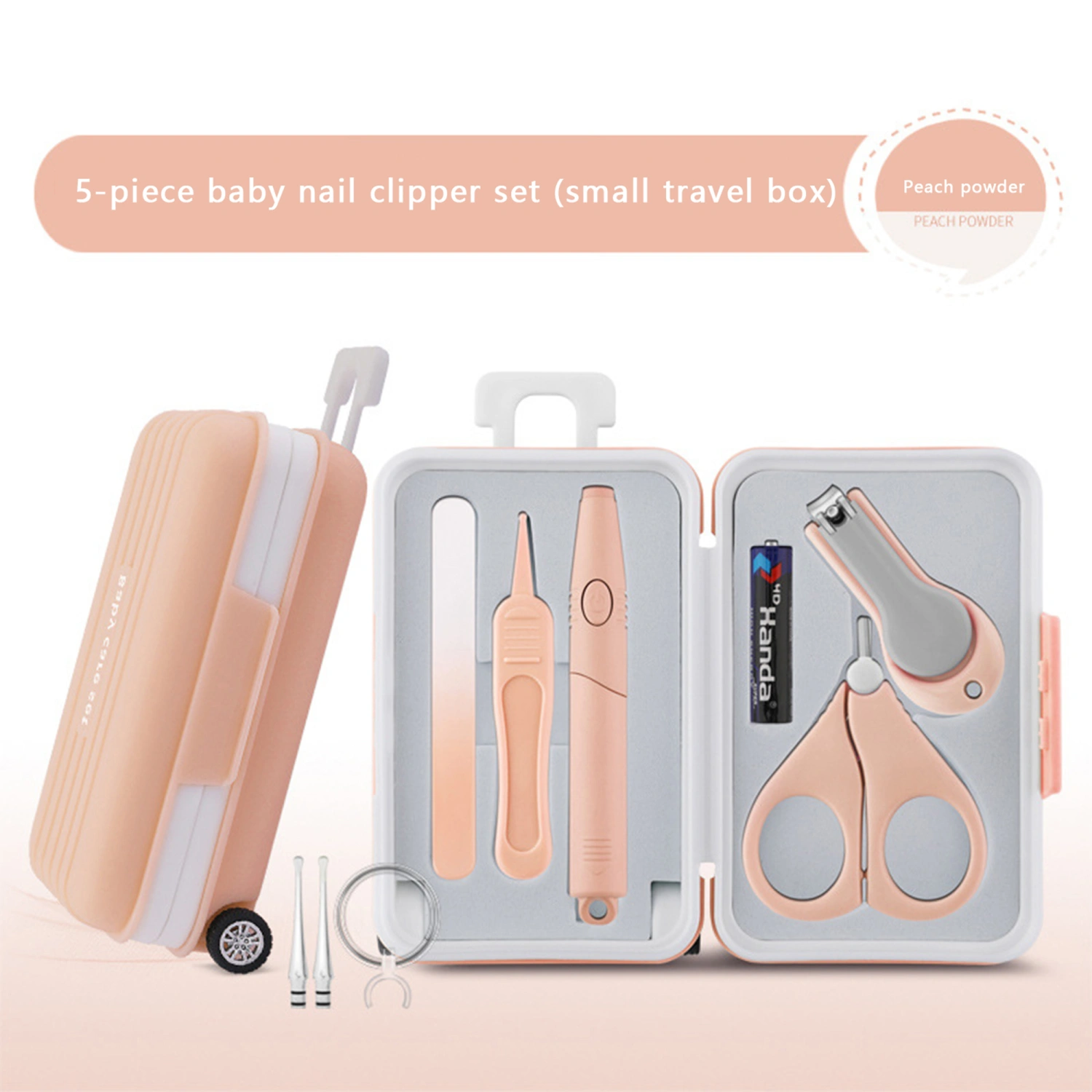 Baby Nail Clipper Set File Scissor Ear Picker Booger Clip Grooming Kit
