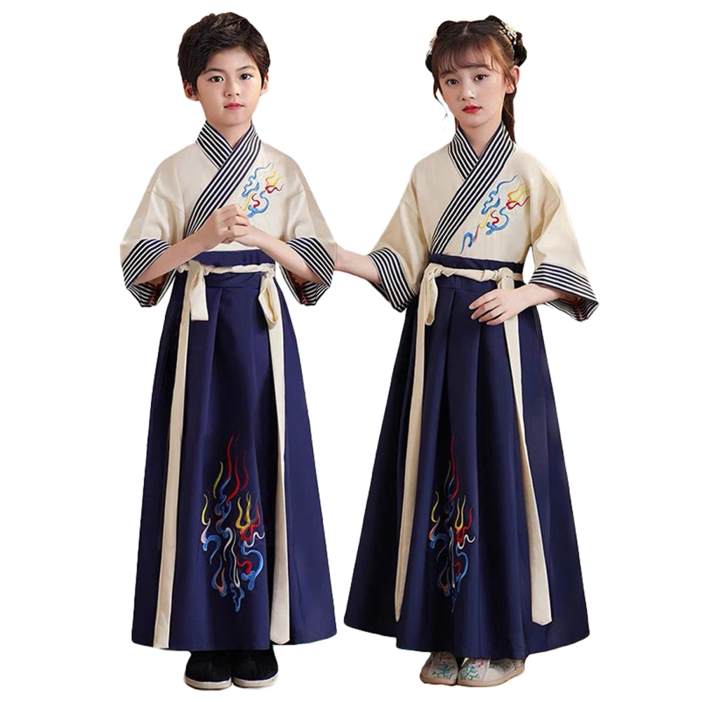 Chinese Traditional Hanfu Dress Suit for Boys and Girls Ethnic Outfits