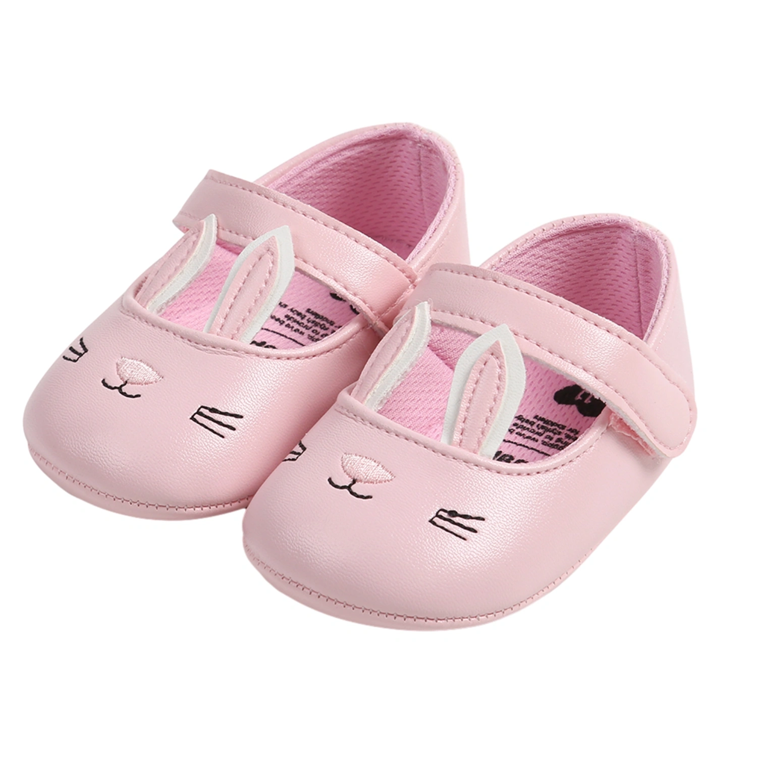 Baby Girl Lightweight Shoes Cute 3D Rabbit Ear Soft Rubber Sole Shoes