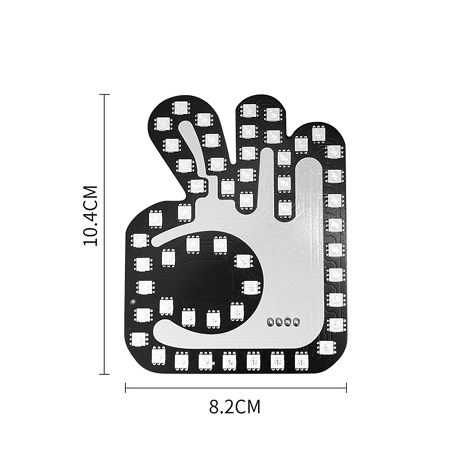 Car Hand Gesture Light, Funny Led Warning Light Indicator Sign