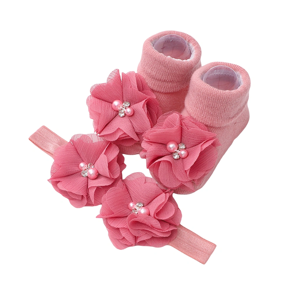 Baby Girls Socks Headband Sets for Party, Wedding, Baby Shower