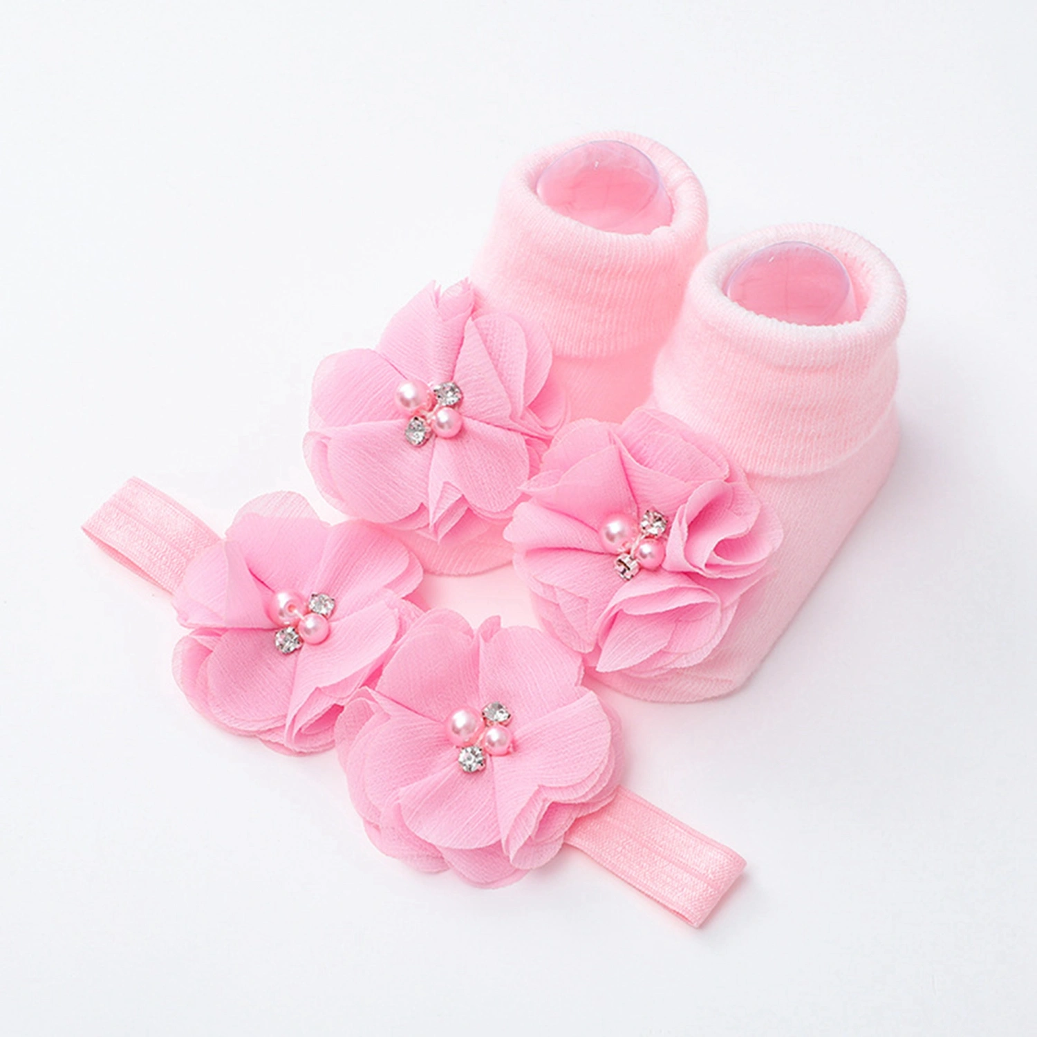 Baby Girls Socks Headband Sets for Party, Wedding, Baby Shower